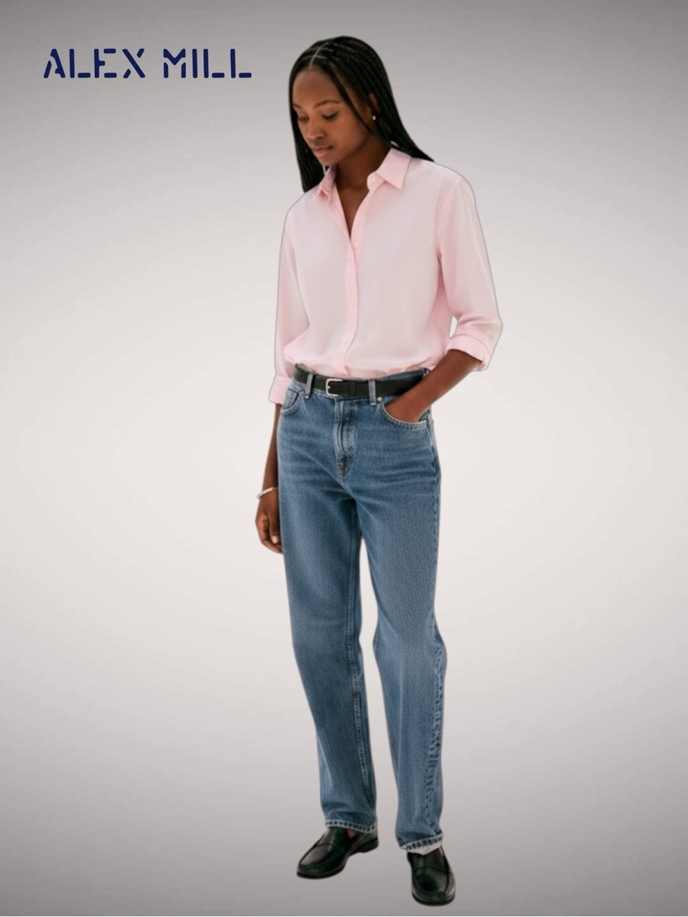 Alex Mill AM Relaxed Straight Leg High Rise Relaxed Fit Jeans 35 NWT